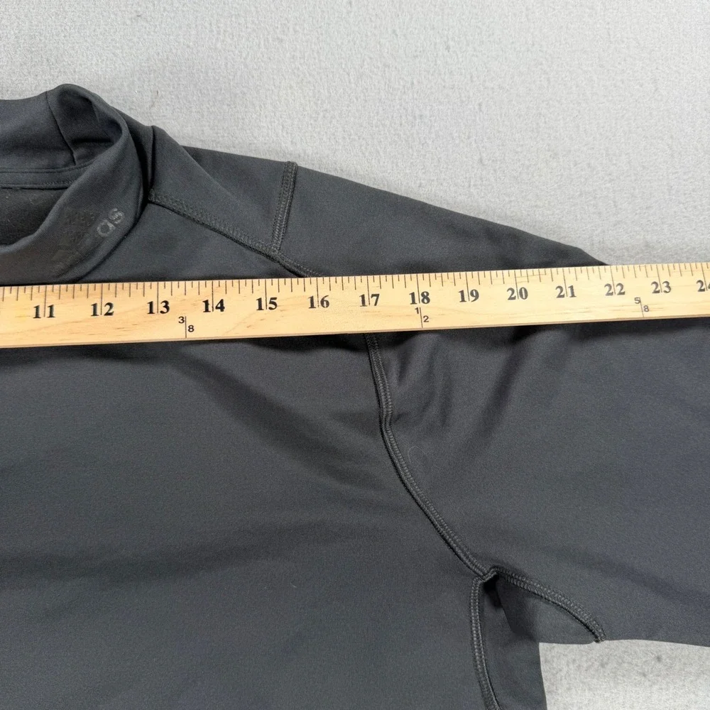 Adidas COLD.RDY Mens Mock Neck Long Sleeve Training Shirt Gray Large
